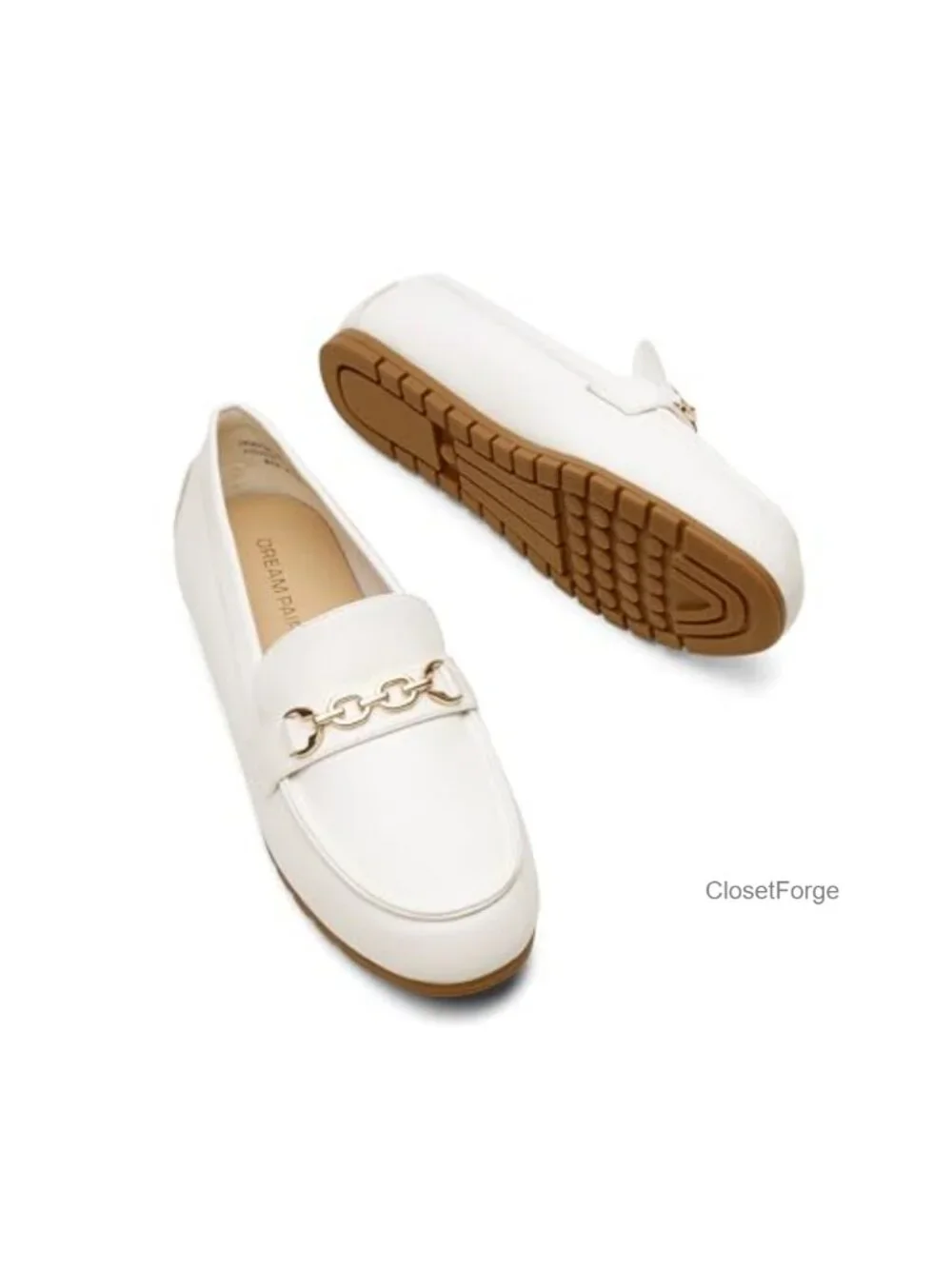 Women's Slip-On Loafers with Faux Leather, Plush Insole, Arch Support